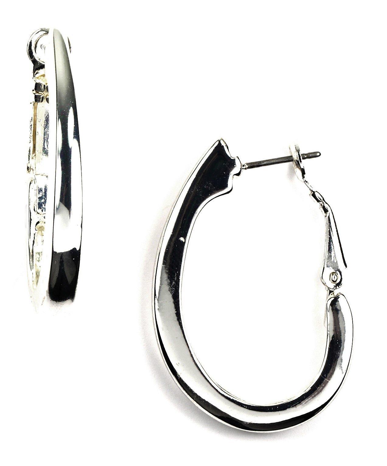 Napier Large Oval Hoop Earrings