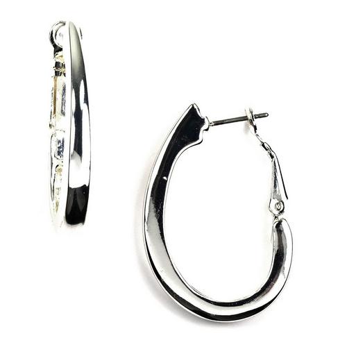 Napier Large Oval Hoop Earrings