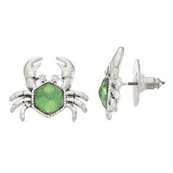 Napier Faceted Stone Crab Stud Earrings