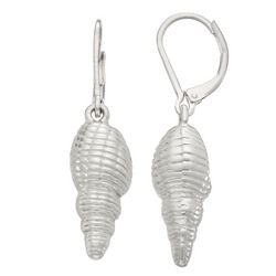Napier Shell Silver Tone Dangle Earrings