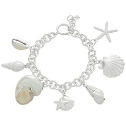 Napier 7.25'' Shell Charms Chain Bracelet With Extender