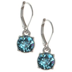Gloria Vanderbilt Aqua Crystal Elements Earrings
