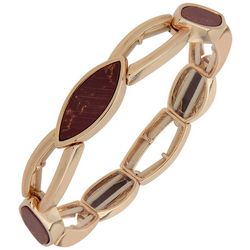 Chaps Maroon Marquise Stretch Bracelet