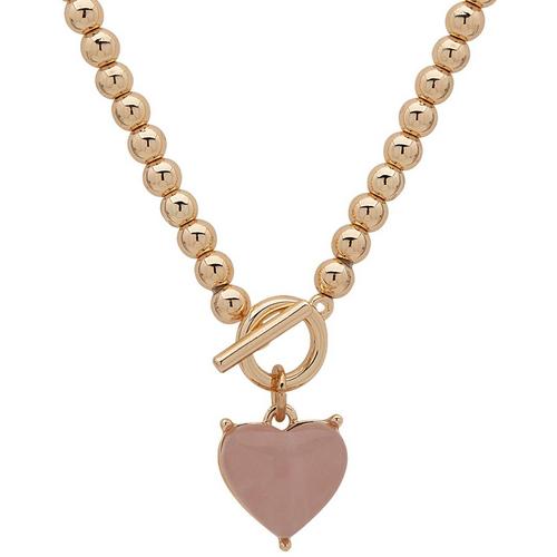 Chaps 17'' Heart Toggle Necklace