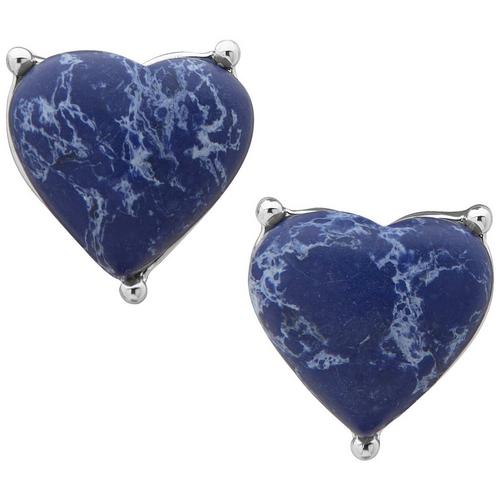 Chaps Stone Heart Earrings