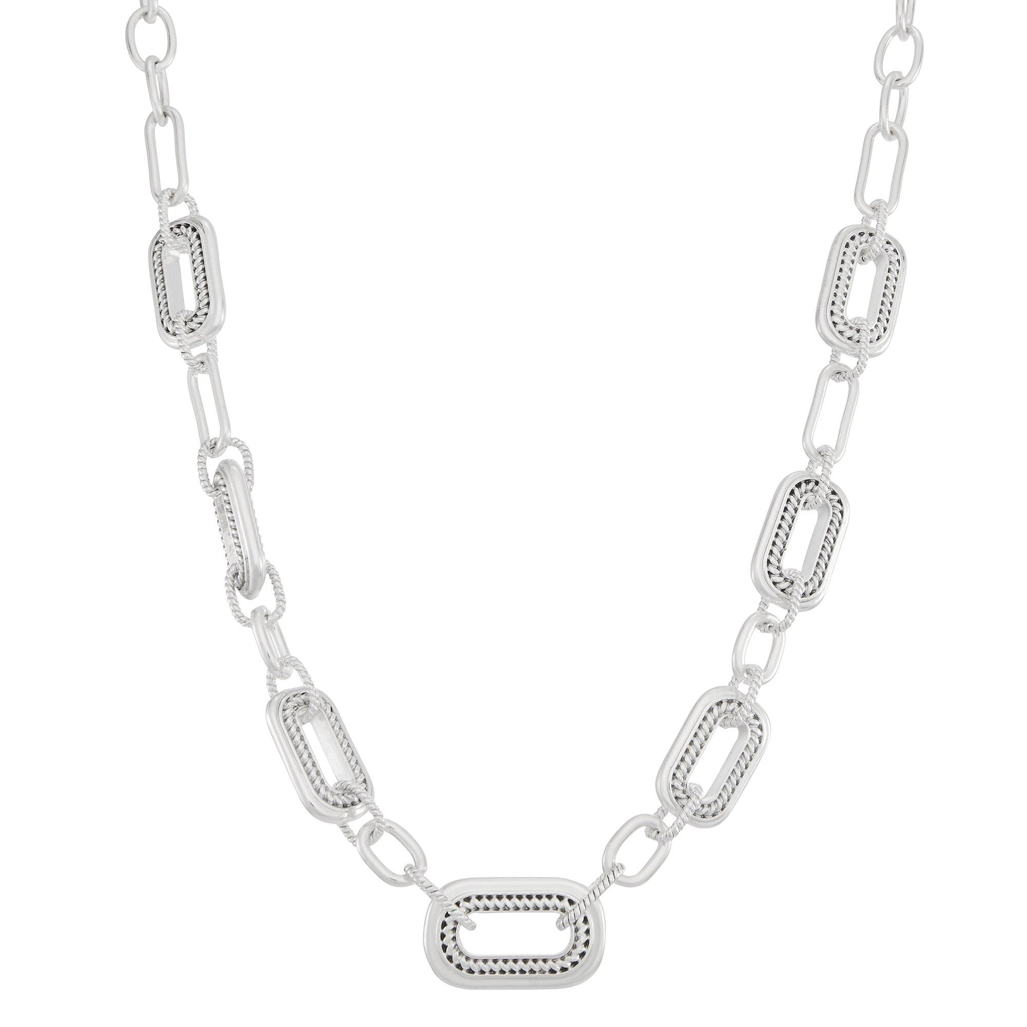 Napier Textured Oval Link Chain Necklace