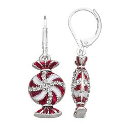 Napier Holiday Pave Candy Dangle Earrings