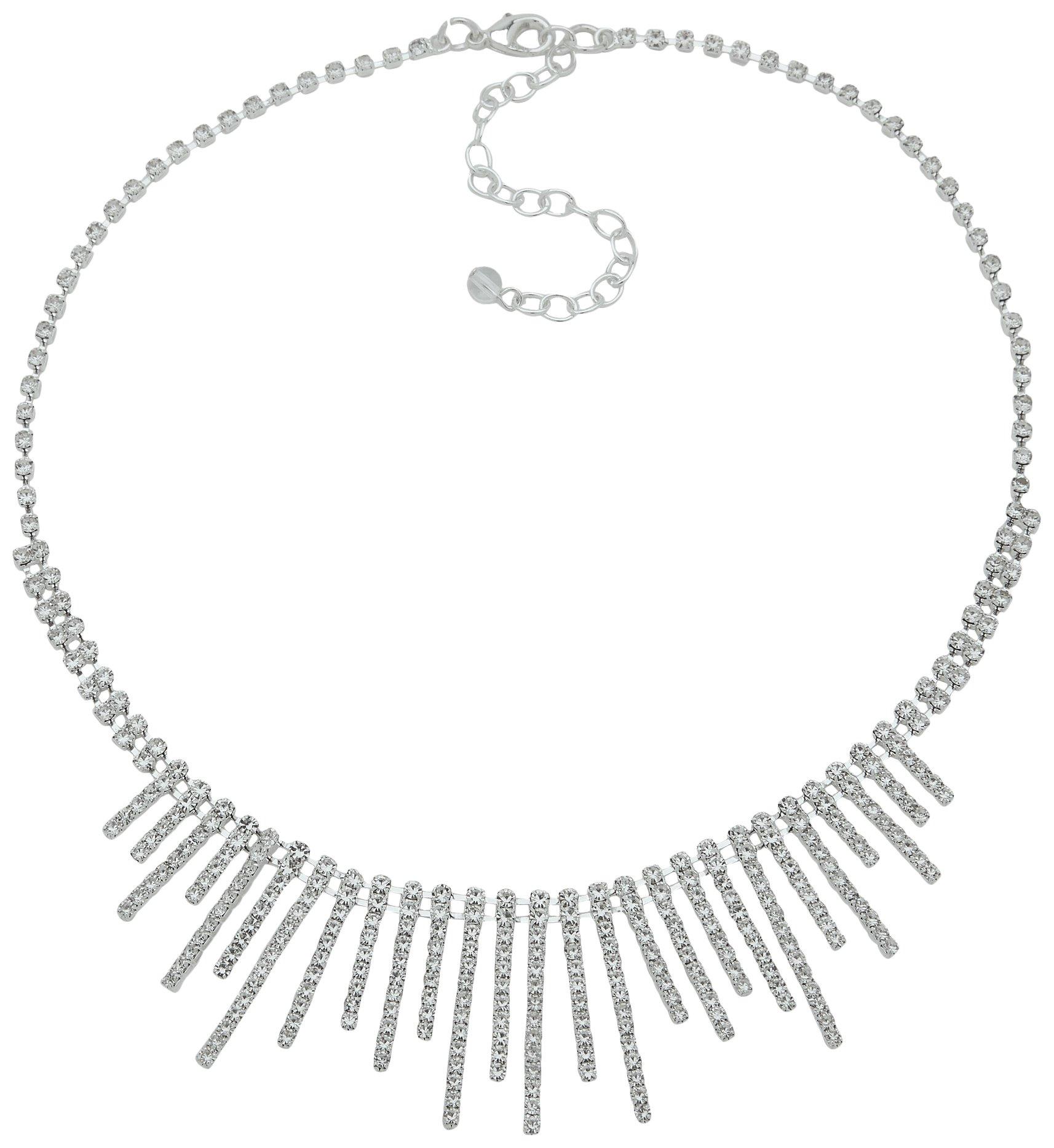 You're Invited Pave Fringe Frontal Necklace