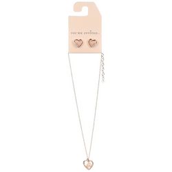 You're Invited 2-Pc. Pearl Heart Studs & Necklace Set