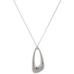 Nine West Open Oblong Pendant Chain Necklace