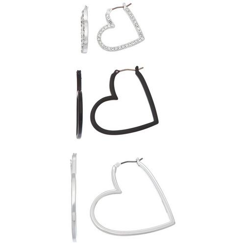 Nine West 3-pc. Trio Heart Earrings