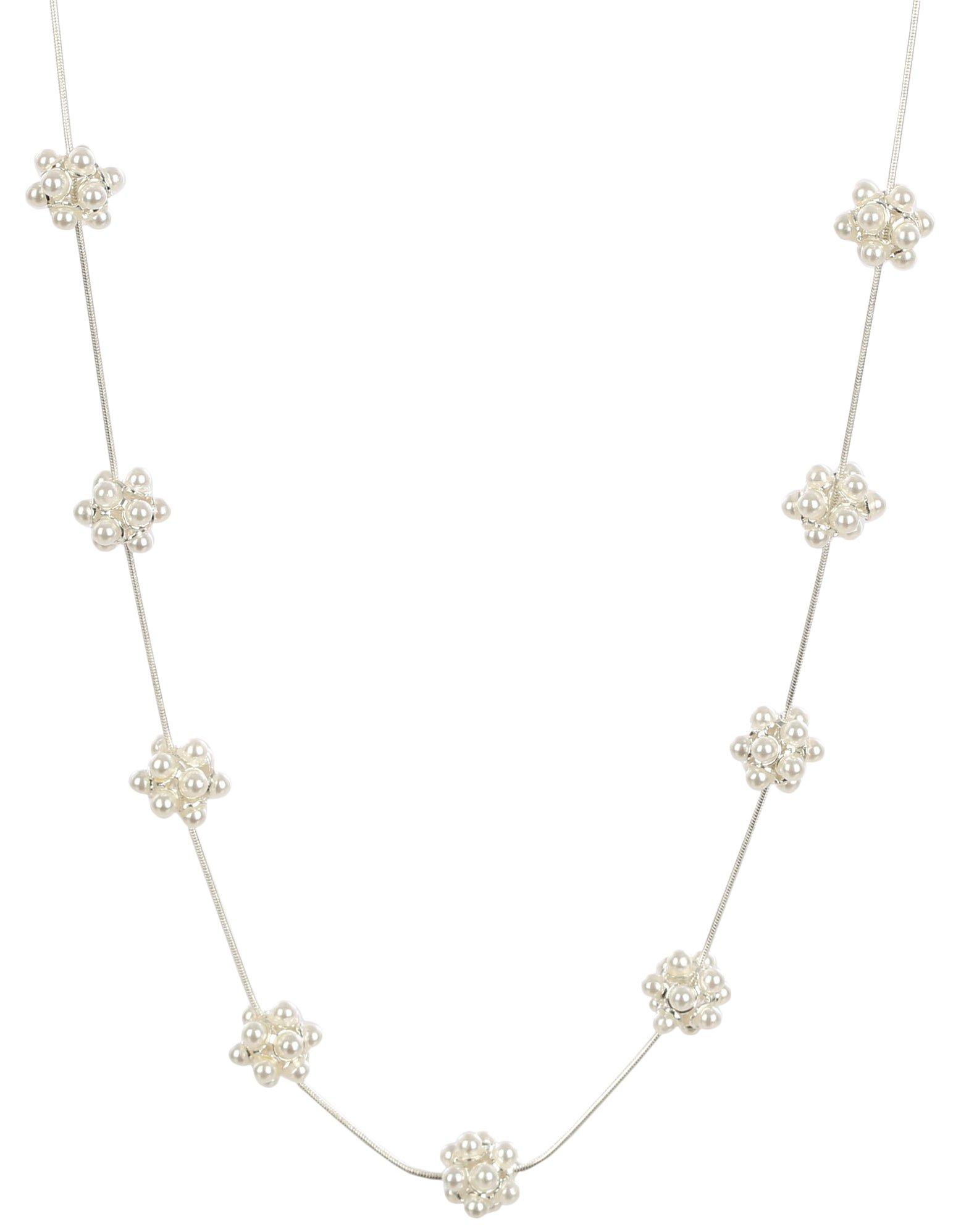 You're Invited 16 In. Faux Pearl Frontal Chain Necklace