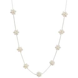 16 In. Faux Pearl Frontal Chain Necklace
