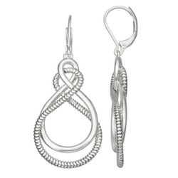 Napier Coil Twist Double Loop Dangle Earrings