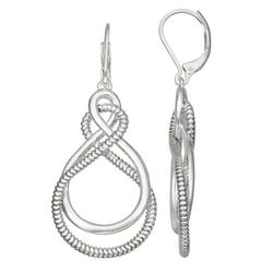 Coil Twist Double Loop Dangle Earrings