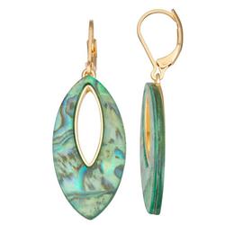 Abalone Open Marquise Dangle Earrings