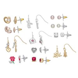 Napier 12-Pr. Valentine Dangle & Stud Earring Set