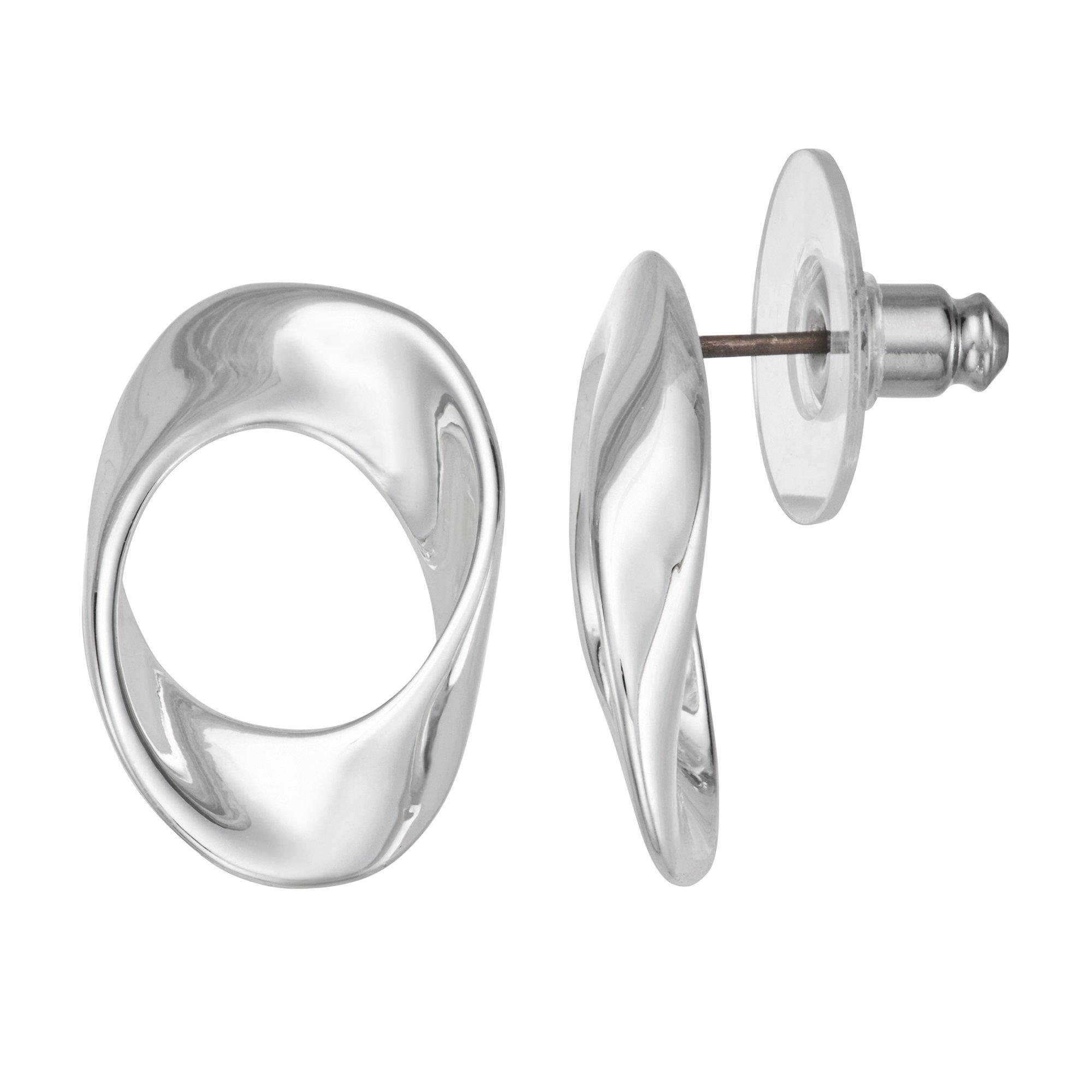 Napier Curved Link Stud Earrings