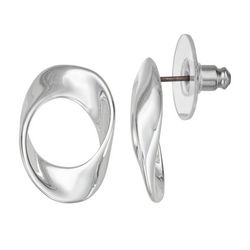 Napier Curved Link Stud Earrings