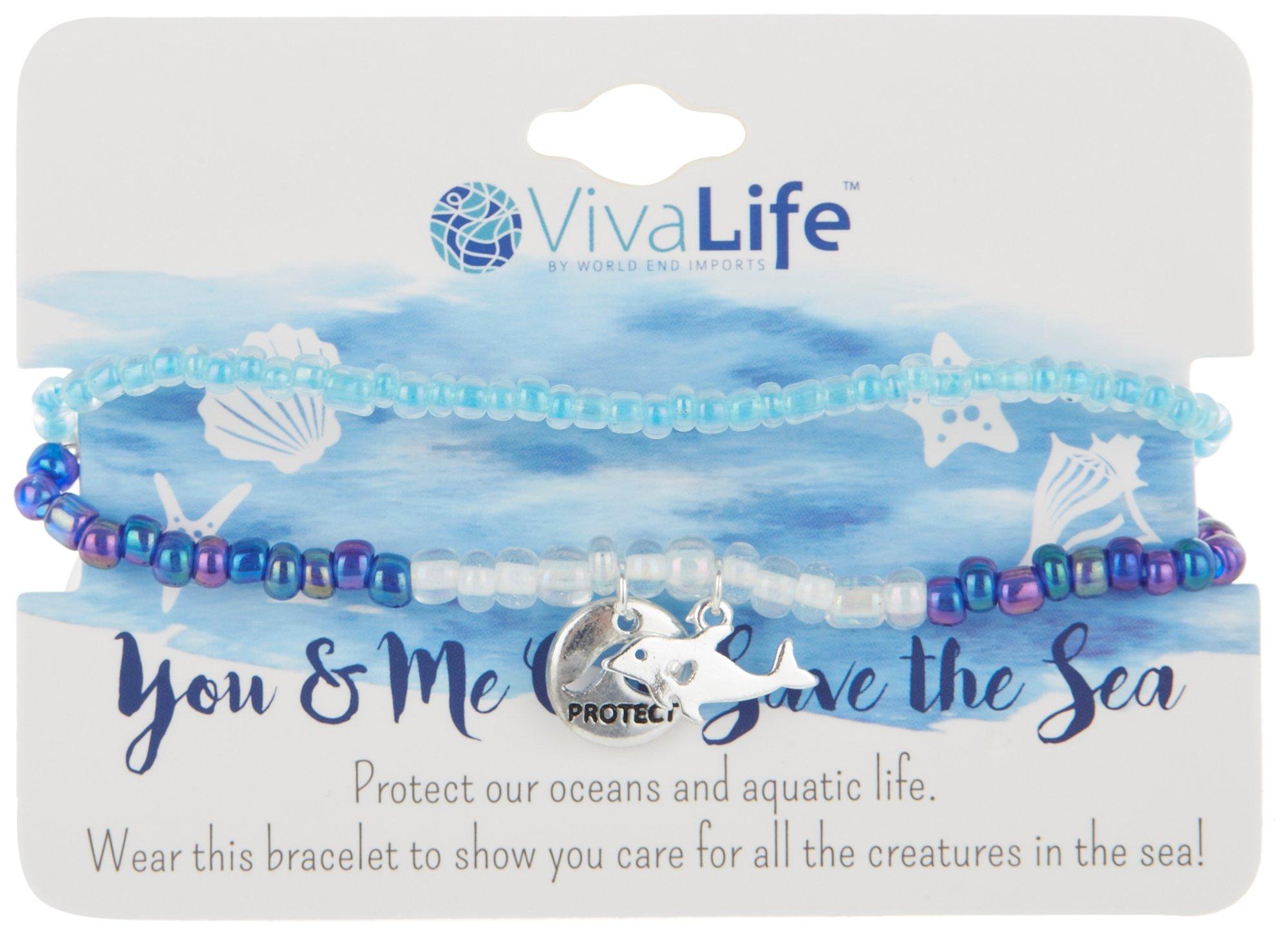 Viva Life Beaded Protect Adjustable Woven Cord Bracelet