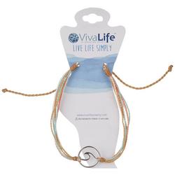 Wave Charm Adjustable Cord Bracelet