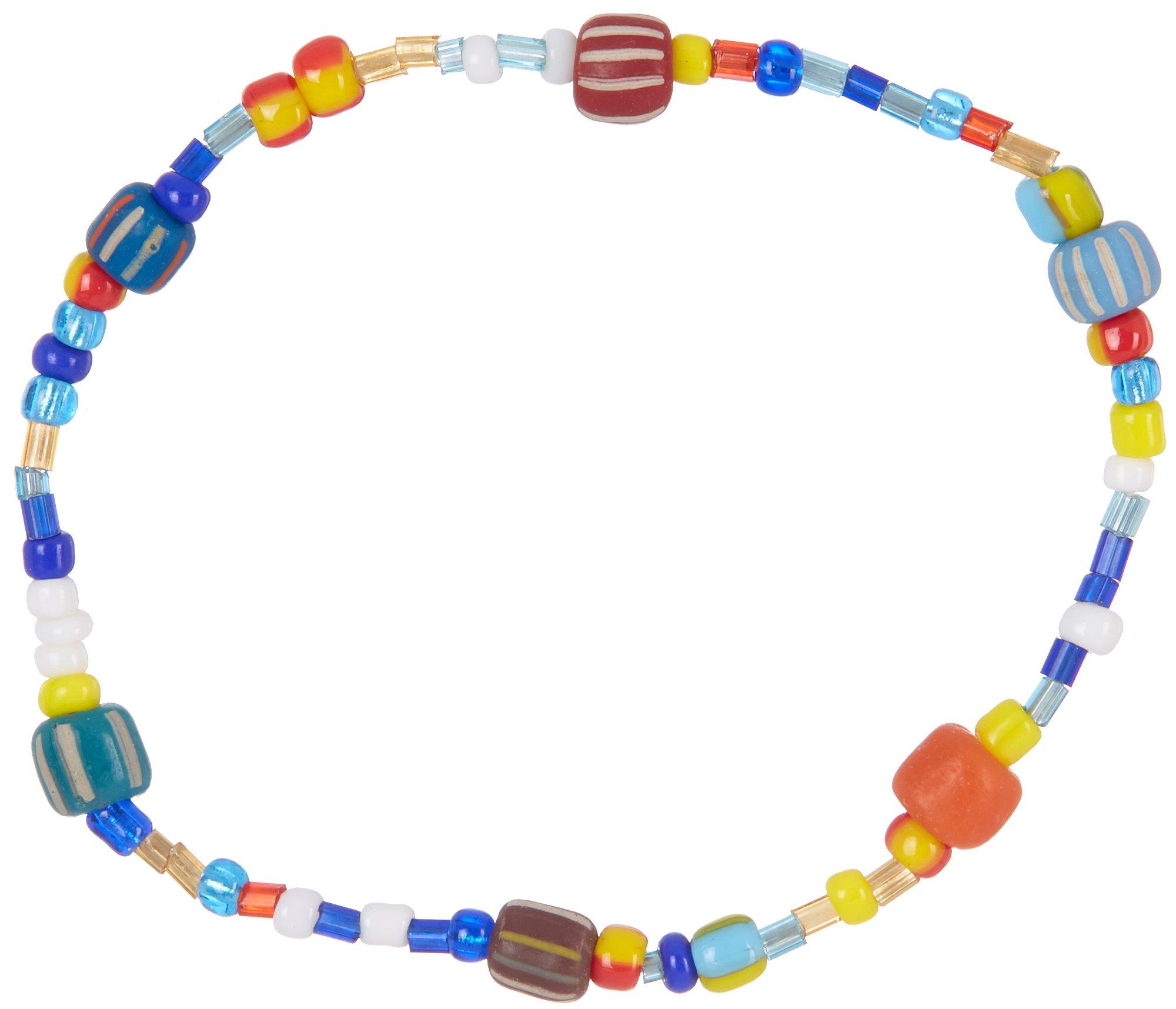 Viva Life Colorful Glass Beaded Stretch Bracelet