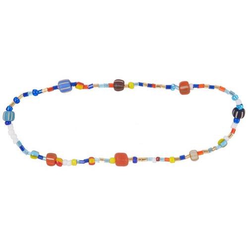 Viva Life Colorful Glass Beaded Anklet