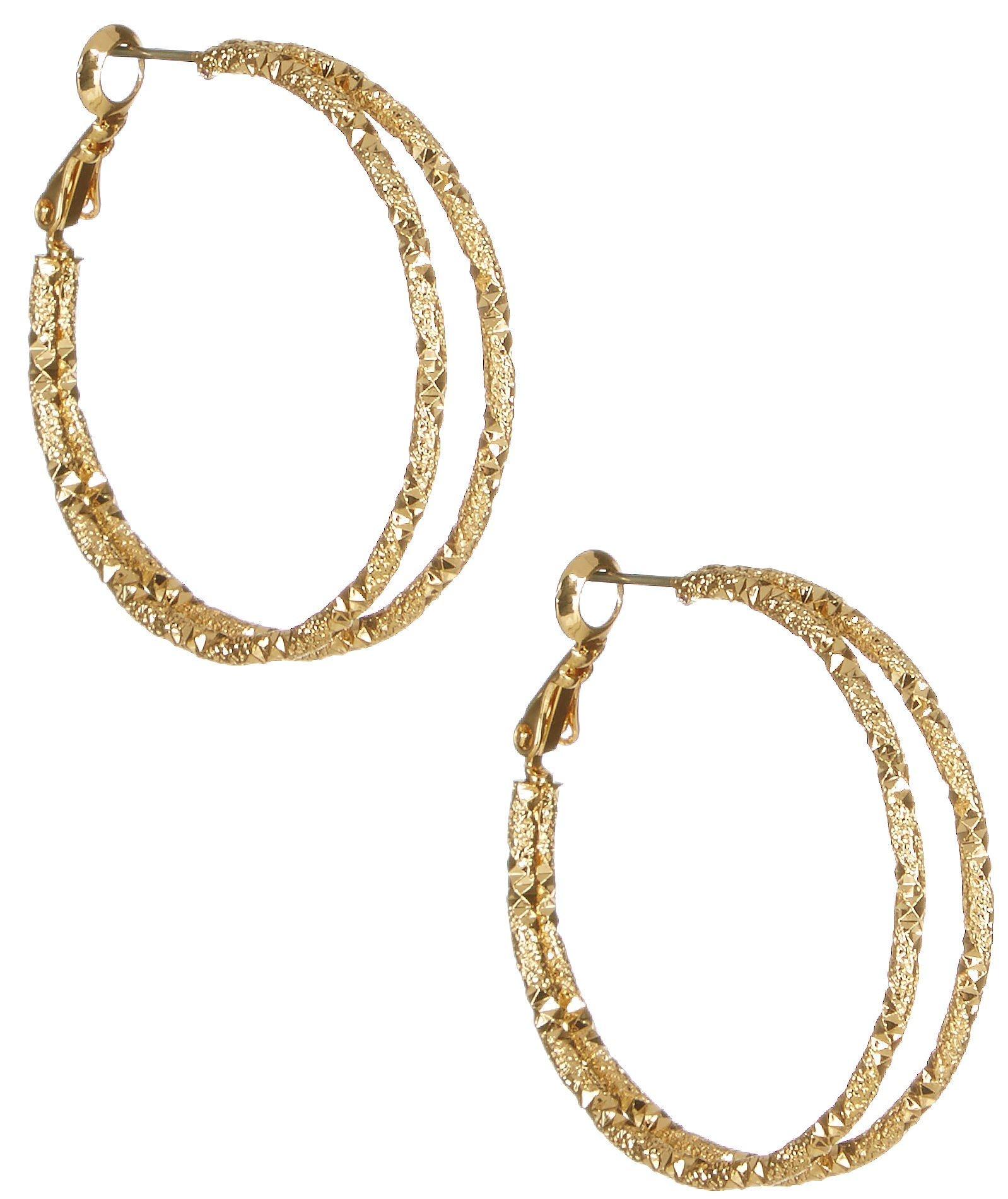 Bay Studio Gold Tone Double Hoop Earrings | Bealls Florida