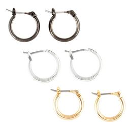 Bay Studio Click Top Trio Hoop Earrings