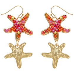 Beach Chic Double Starfish Dangle Earrings