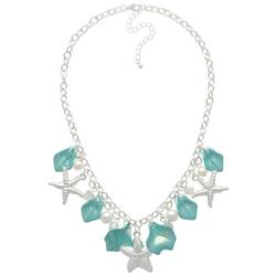 18 In. Starfish Pearl & Shell Frontal Necklace