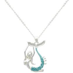 18 In. Pave Mermaid Chain Necklace