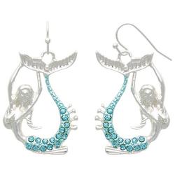 Pave Mermaid Dangle Earrings