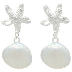 Beach Chic Starfish & Shell Dangle Earrings