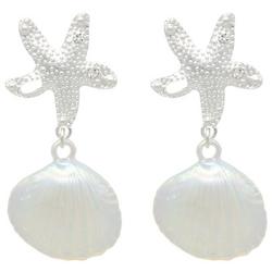 Starfish & Shell Dangle Earrings