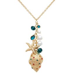Beach Chic Shell & Starfish Chain Necklace