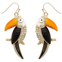 Pave Toucan Dangle Earrings