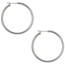 Silver Tone Hoop Earrings