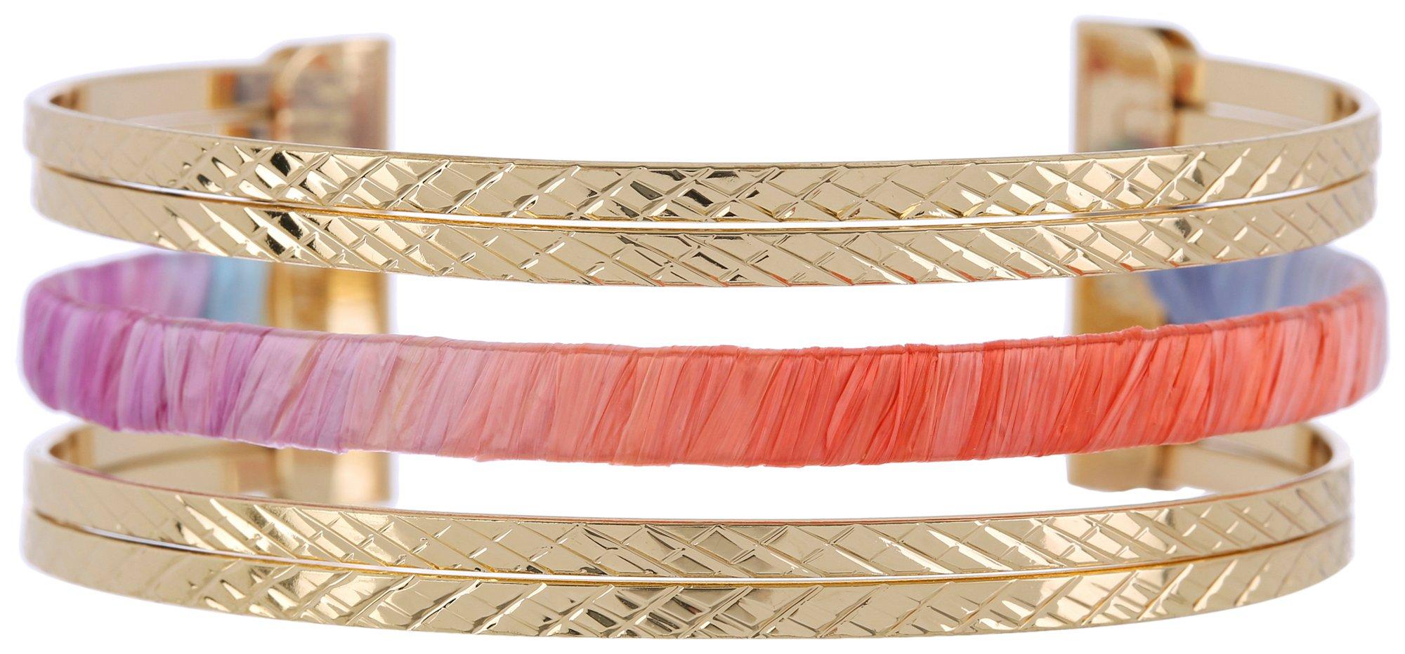 2.5 In. Multi-Row Textured Bangle Bracelet