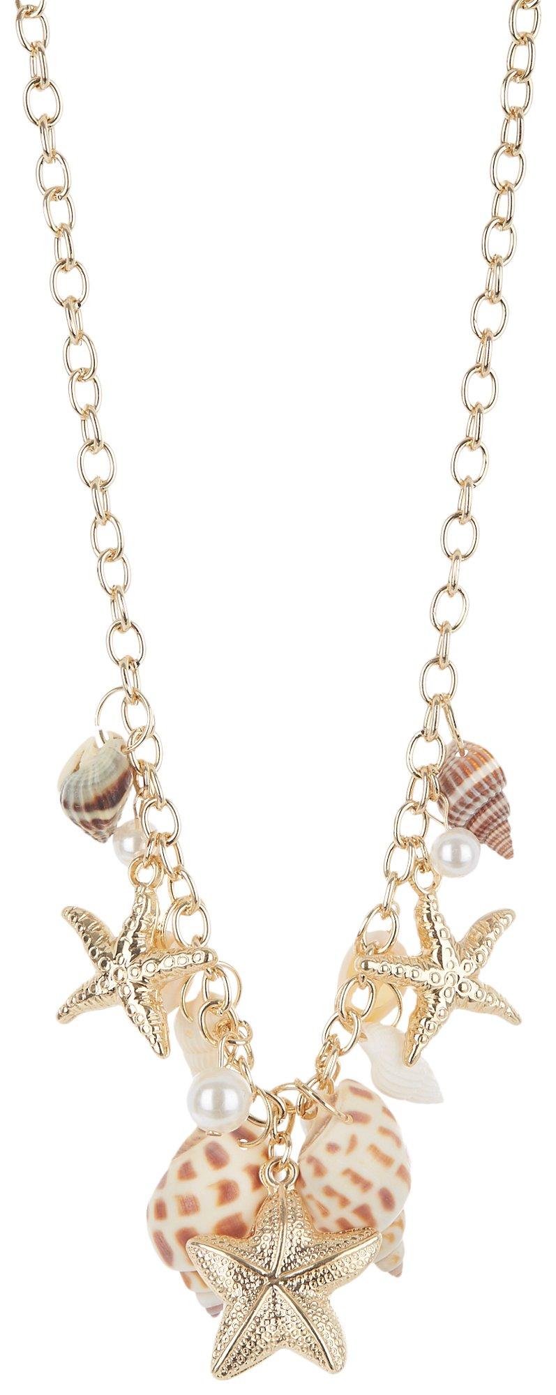 Shells & Starfish Charms Necklace