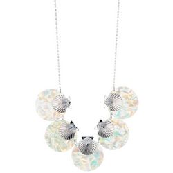 Beach Chic Shell Resin Discs Necklace