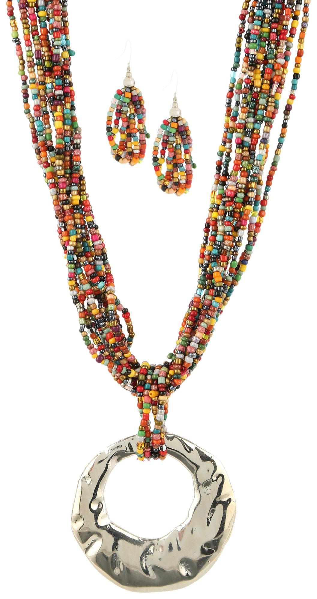 Bay Studio 2-Pc. Seed Bead 20 In. Necklace & Earring Set