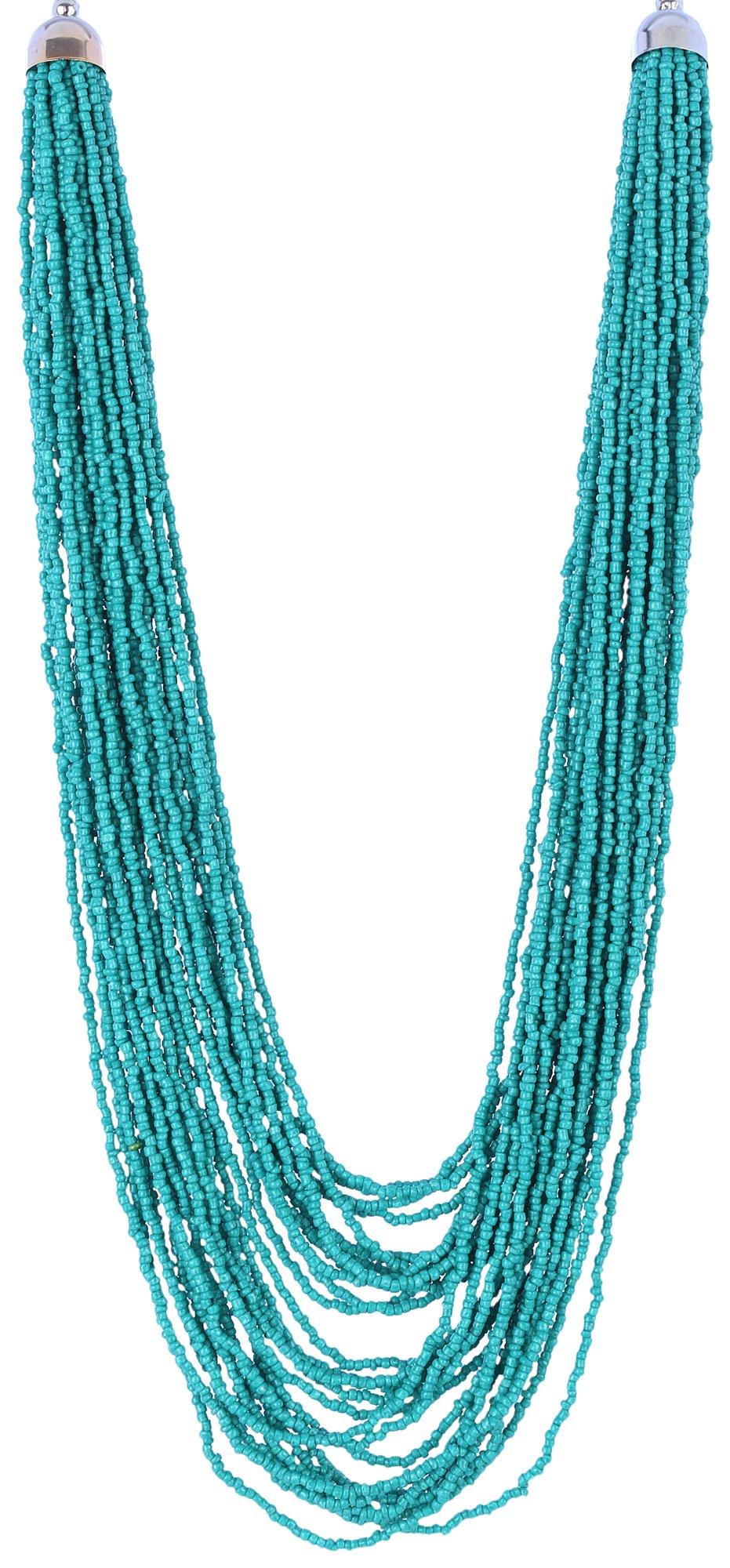 Multi-Row 16 In. Crochet Seed Bead Necklace