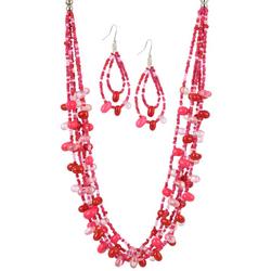 2-Pc. Beaded Necklace & Earrings Set