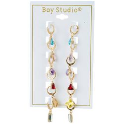 Bay Studio 12-Pr. Huggie Hoop Rhinestone Dangle Earring Set