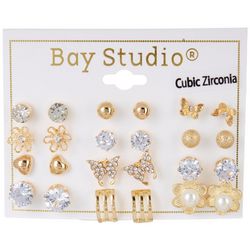 Bay Studio 12-Pr. Flower Butterfly Ball Stud Earring Set