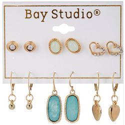 Bay Studio 6-Pr. Heart Dangle Stud Earring Set