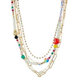Bay Studio 5-Row Layered Beaded 15'' Necklace With Extender