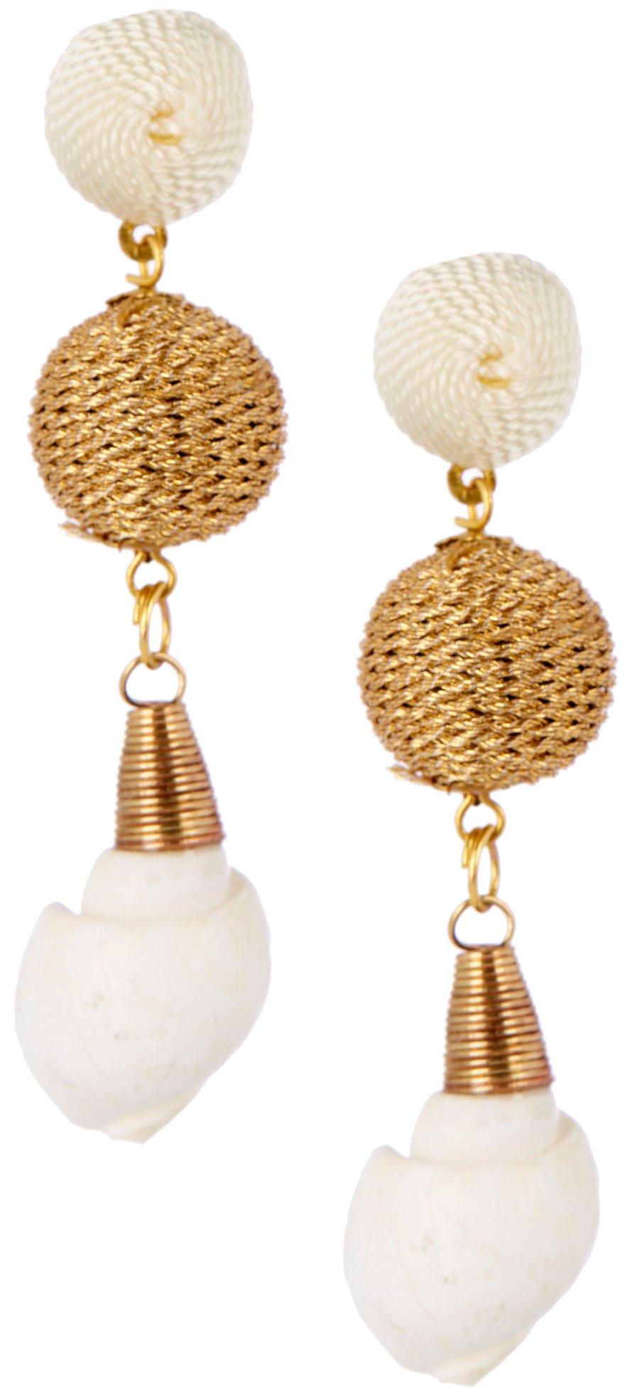 Bay Studio Shell Gold Tone Dangle Earrings