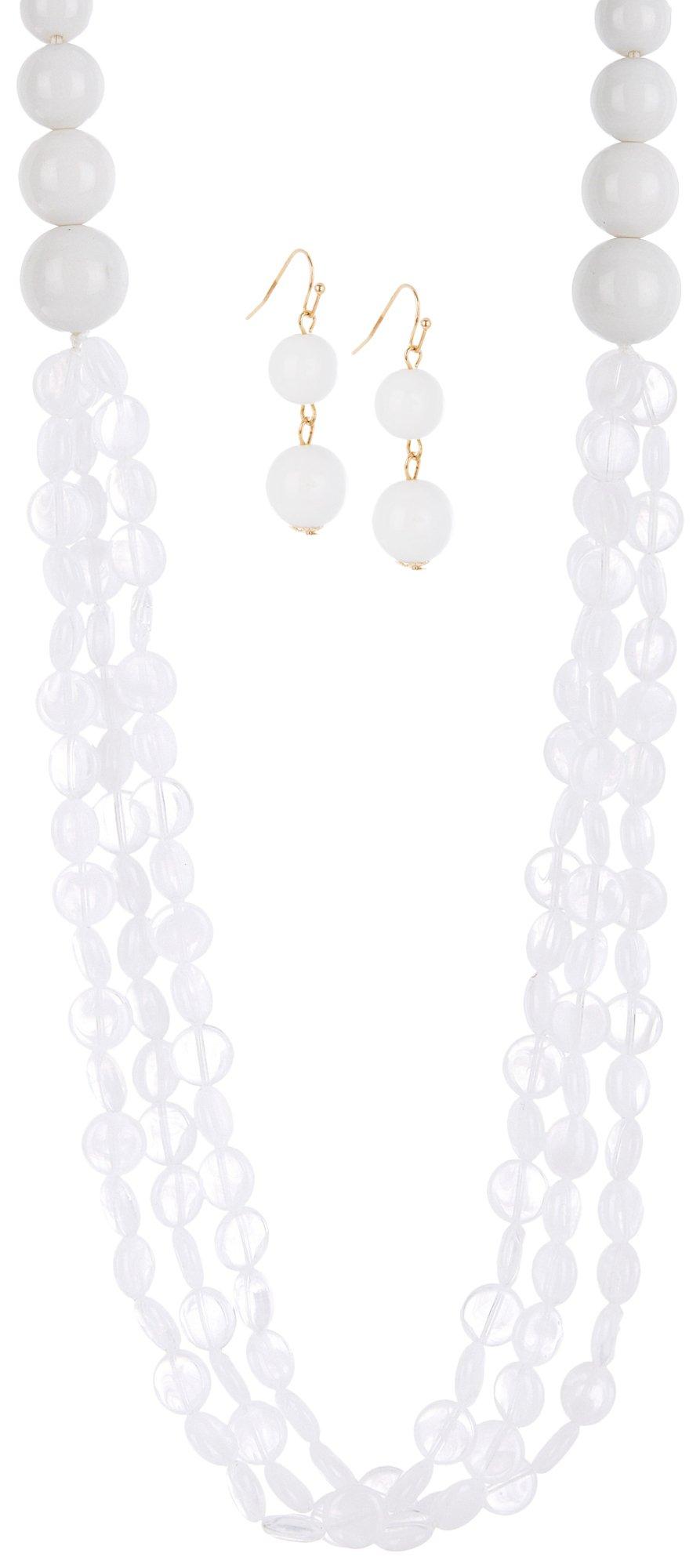 Bay Studio 2-Pc. 28 In. Beaded Necklace & Earrings Set